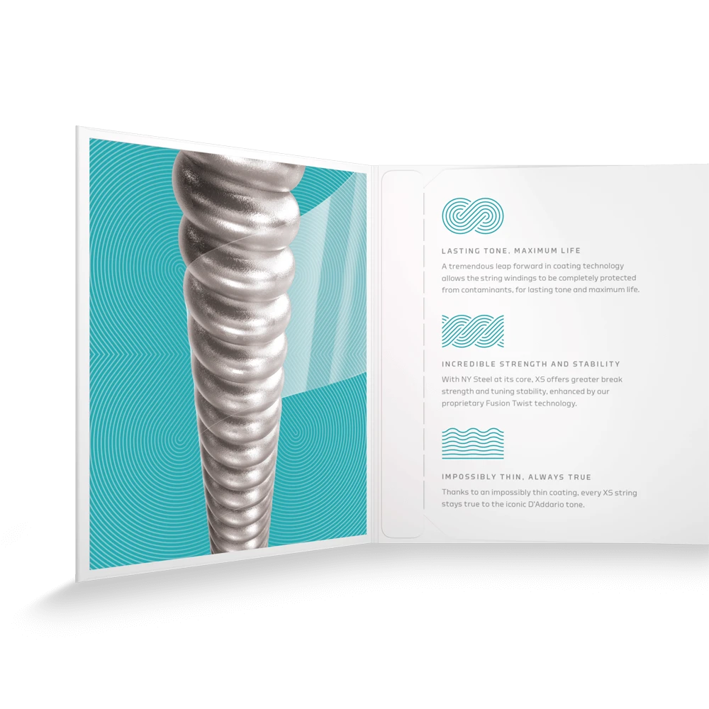 D'Addario XS Light Wound 3rd Coated Electric Guitar Strings - D'Addario 4 D'Addario XS Light Wound 3rd Coated Electric Guitar Strings - D'Addario - Image 4