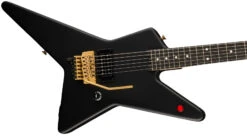 EVH Limited Edition Star, Ebony Fingerboard, Stealth Black With Gold Hardware - EVH -Zedem Sale Store 5108007569 evh ins cbr 1 nr