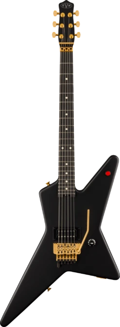 EVH Limited Edition Star, Ebony Fingerboard, Stealth Black With Gold Hardware - EVH