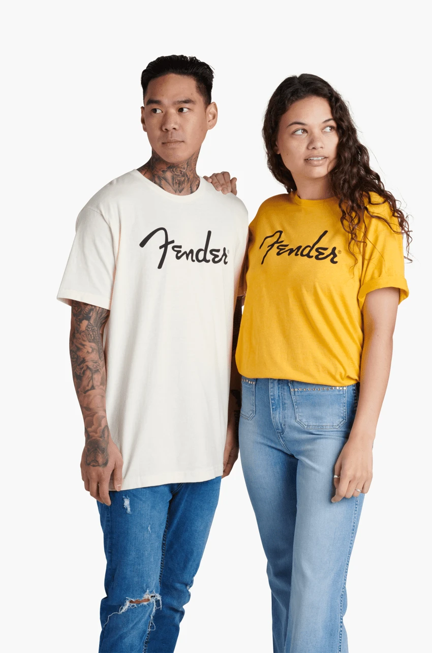 Fender Fender Spaghetti Logo T-Shirt, Butterscotch, S - Fender 5 Fender Fender Spaghetti Logo T-Shirt, Butterscotch, S - Fender - Image 5