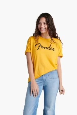 Fender Fender Spaghetti Logo T-Shirt, Butterscotch, M - Fender -Zedem Sale Store 5 eb2d091d 2701 4b48 a282 24fec2ae1a9b