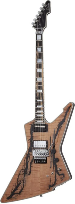Schecter E-1 FR-S Electro-Resin Electric Guitar, Gloss Natural - Schecter