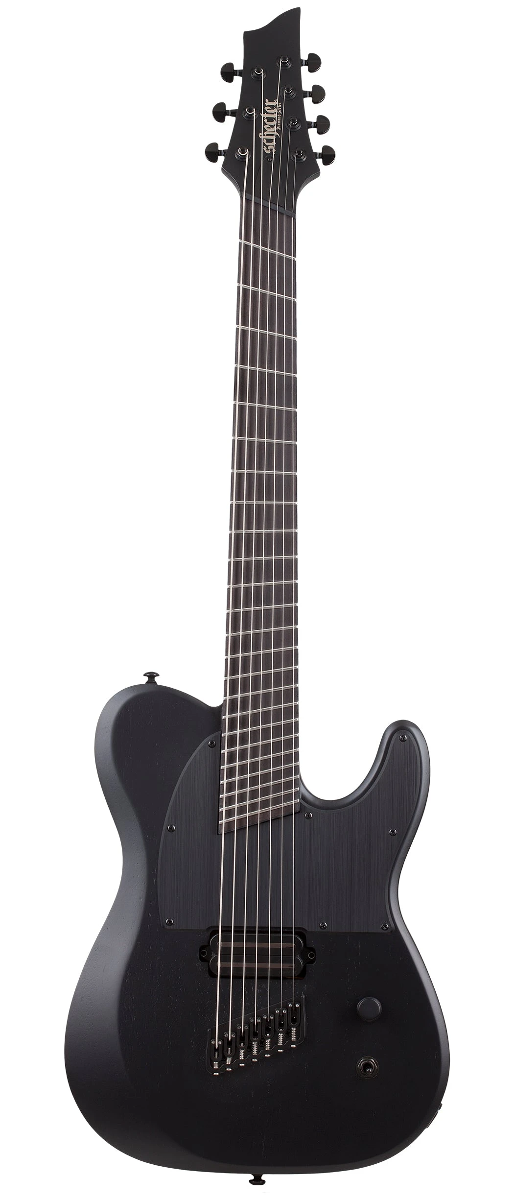 Schecter PT-7 Black Ops Left-Handed 7-String Electric Guitar, Satin Black Open Pore - Schecter 2 Schecter PT-7 Black Ops Left-Handed 7-String Electric Guitar, Satin Black Open Pore - Schecter - Image 2