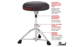 Pearl D-1500SP Roadster Drum Throne With Shock Absorber Post - Pearl 7 Pearl D-1500SP Roadster Drum Throne With Shock Absorber Post - Pearl -Zedem Sale Store 805x500D1500SPRoadsterMulti CoreDonutShockAbsorberThrone2