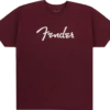 Fender SPAGHETTI LOGO T-SHIRT, OXBLOOD, S - Fender -Zedem Sale Store 9100008306 fen app frt 1 nr