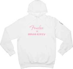Fender X Hello Kitty White Sleeve Logo Hoodie, S - Fender