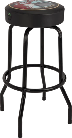 Fender Guitars & Amps Pick Pouch Barstool, Black/Black, 30" - Fender