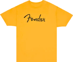 Fender Fender Spaghetti Logo T-Shirt, Butterscotch, M - Fender