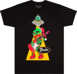 Fender Ugly Christmas Tee, Alien, Blk, S - Fender
