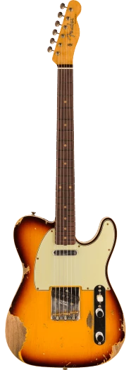 Fender Custom Shop 1960 Telecaster Custom Heavy Relic, 3A Rosewood Fingerboard, Super Faded Aged Chocolate 3-Color Sunburst - Fender