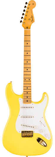 Fender Custom Shop Limited Edition 1954 Hardtail Stratocaster DLX Closet Classic, 1-Piece Quartersawn Maple Neck Fingerboard, Faded Aged Canary Yellow - Fender