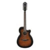 Ibanez 12 String Acoustic/Electric Guitar - Dark Violin Sunburst - Ibanez -Zedem Sale Store AEG5012 DVH zm B