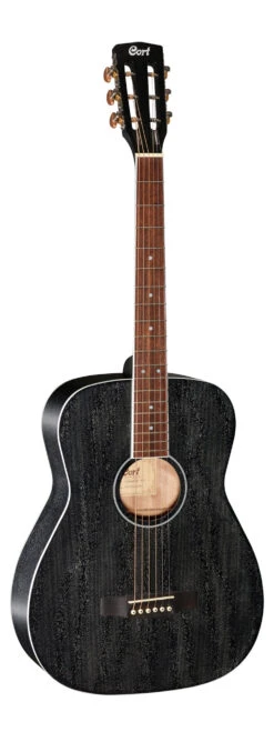 Cort Folk Size Acoustic Guitar - Open Pore Black - Cort