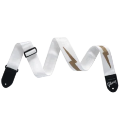 Gibson Lightning Bolt Seatbelt, White - Gibson