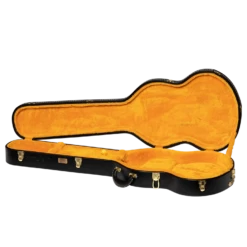 Gibson Lifton Historic SG Hardshell Case, Black/Goldenrod - Gibson -Zedem Sale Store ASLFTCASE PB SG open