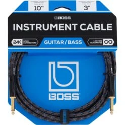 Boss 10ft / 3m Instrument Cable , Straight/Straight 1/4 Jack - Boss