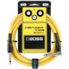 Boss Straight To Right-Angle 1/4" Instrument 10', Yellow - Boss -Zedem Sale Store BIC10aYL