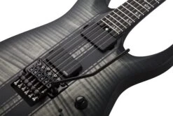 Schecter Banshee GT-FR 6-String Electric Guitar - Charcoal Burst - Schecter -Zedem Sale Store BansheeGTFR.SatinCharcoalBurstwithBlackRacingStripeDecal.05