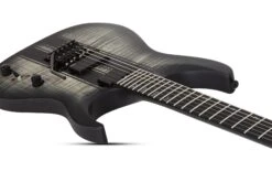 Schecter Banshee GT-FR 6-String Electric Guitar - Charcoal Burst - Schecter -Zedem Sale Store BansheeGTFR.SatinCharcoalBurstwithBlackRacingStripeDecal.16