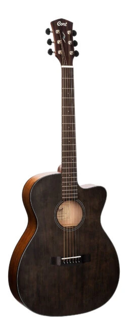 Cort Core Series Spruce With Case - Open Pore Trans Black - Cort