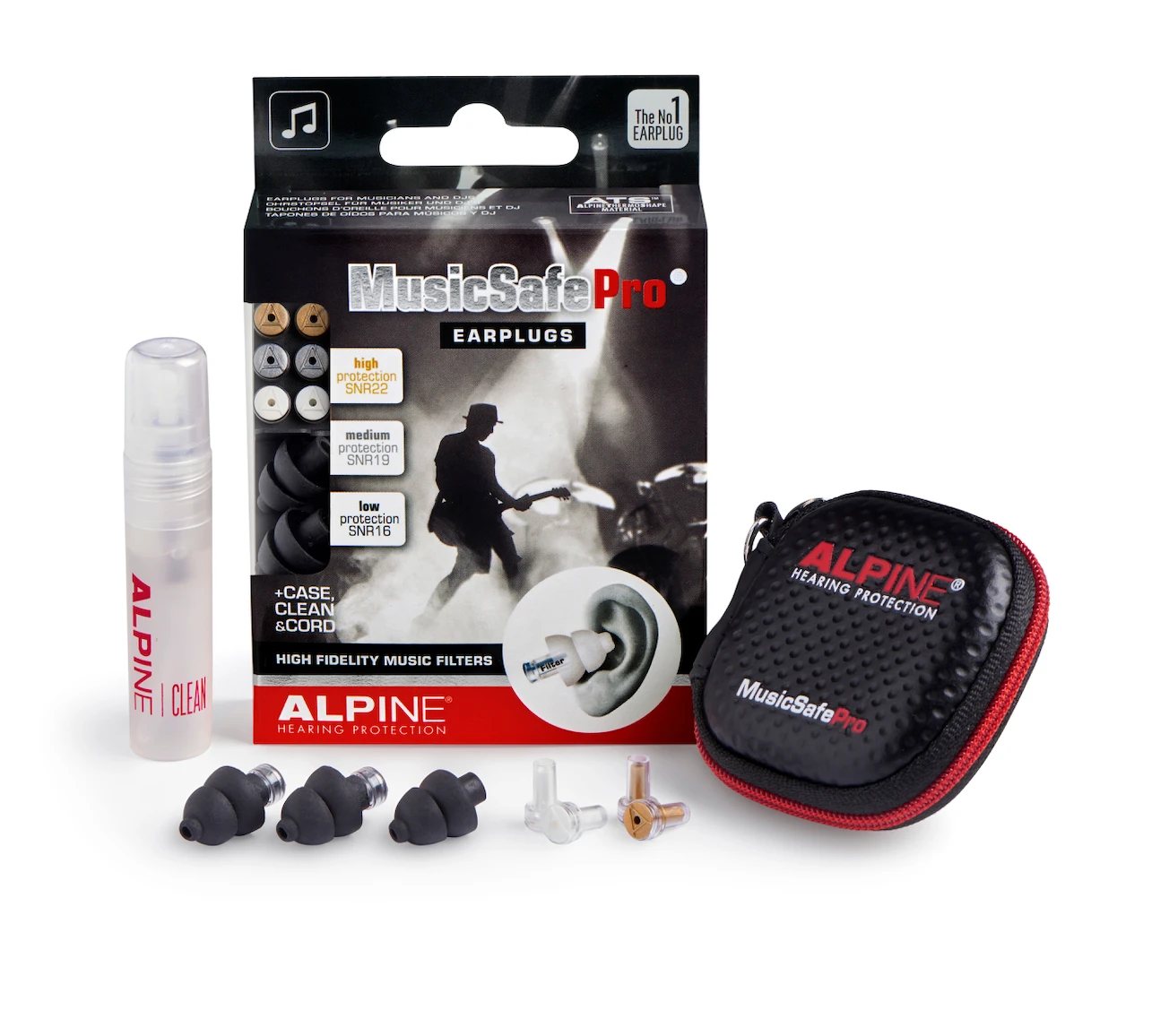 Alpine MusicSafe Pro Earplugs Black - Alpine 1 Alpine MusicSafe Pro Earplugs Black - Alpine