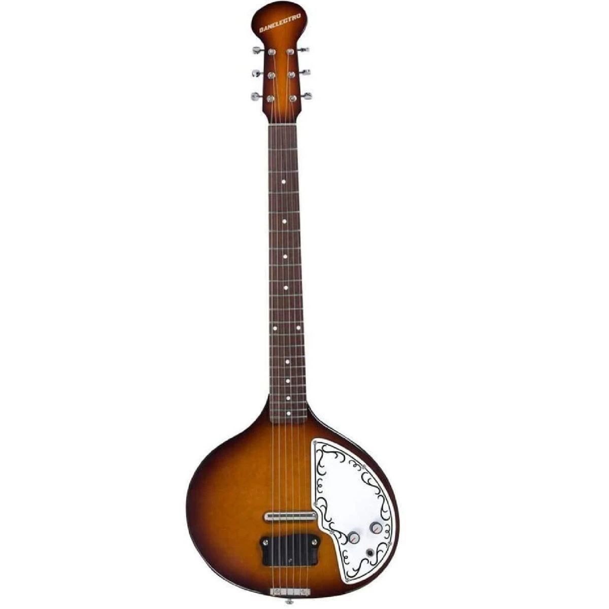 Danelectro 60's Baby Sitar - Brown Burst - Danelectro 1 Danelectro 60's Baby Sitar - Brown Burst - Danelectro