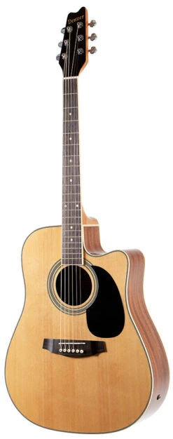 Denver Full Size Steel String Cutaway W/ Pickup System - Natural - Denver -Zedem Sale Store DD44SCE NAT angle