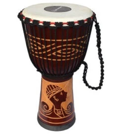 Ecko 65cm Carved Djembe, Lady - Ecko