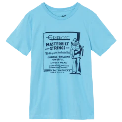 Epiphone Masterbilt Strings Tee Sky Blue, 2XL - Epiphone