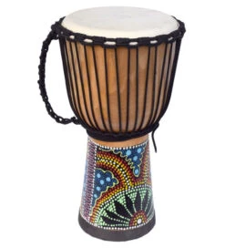 Ecko 50cm Painted Djembe, Natural Blond - Ecko
