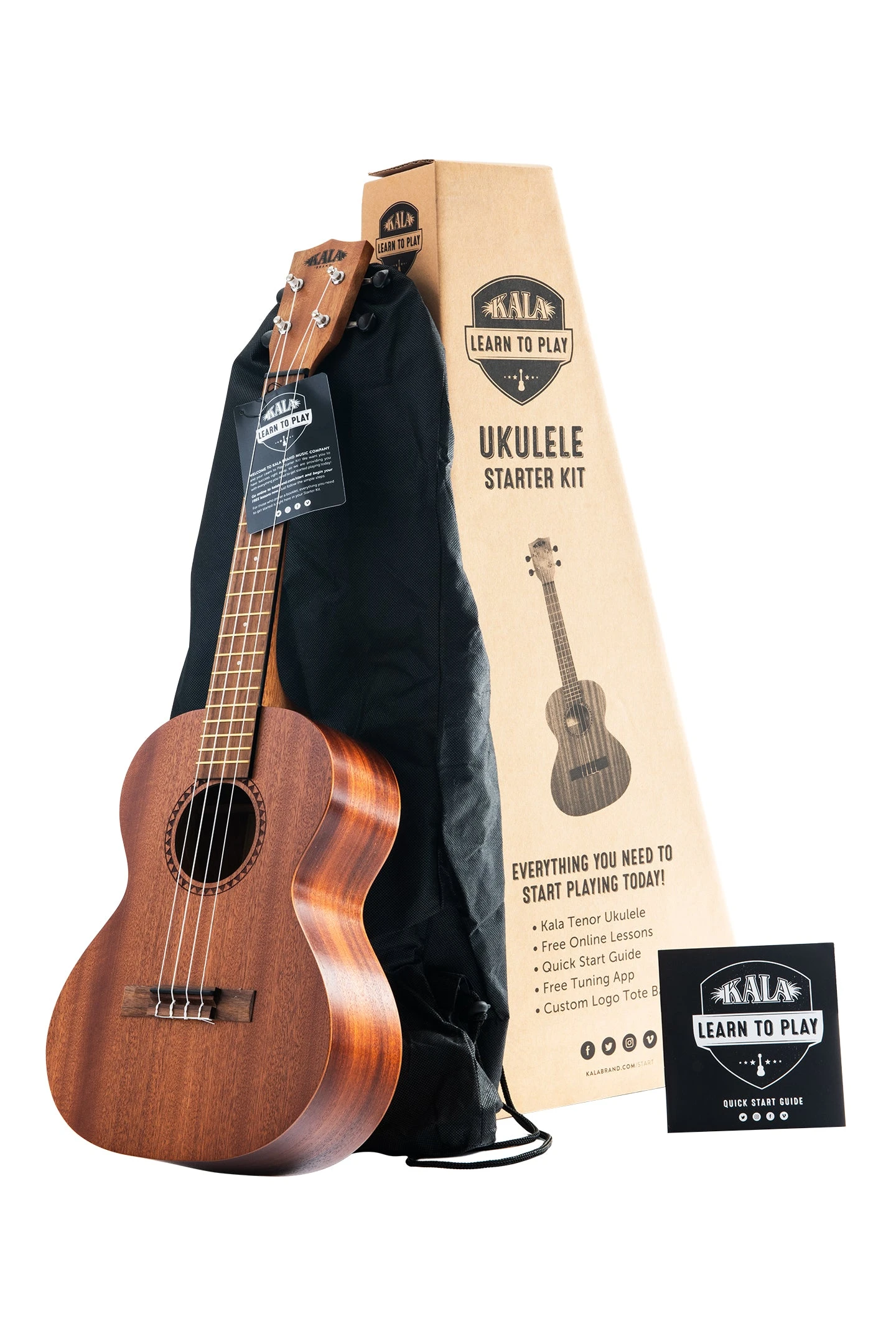 Kala Tenor Ukulele, Starter Kit - Kala 1 Kala Tenor Ukulele, Starter Kit - Kala