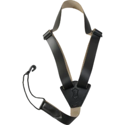 Levy's Ukulele Series 1" Wide Genuine Leather Strap, Black - Levy's