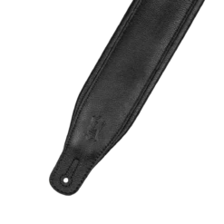 Levy's Staple Series 3" Garment Leather Guitar Strap, Black On Black - Levy's -Zedem Sale Store M26GP BLK BLK 003