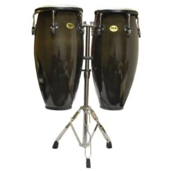 Mano Percussion MP1601-BK Conga 10 - 11 With Stand - Black - Mano Percussion