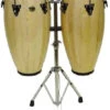 Mano Percussion Double Conga Set 10” & 11” W/ Stand - Natural - Mano Percussion -Zedem Sale Store MP1601 NA hqw