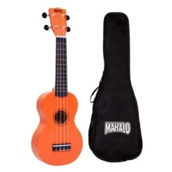 Mahalo MR1-OR Rainbow Series Soprano Ukulele - Orange - Mahalo