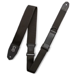 Levy's Poly Right Height Series 2" Wide Polyester RipChord™ Guitar Strap, Solid Black - Levy's