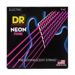 DR Handmade Strings Neon Pink Coated Electric Guitar Strings, Light 9-42 - DR Strings