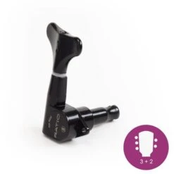 Graph Tech PRB-5320-B0 5-String 3+2 Bass Ratio Y-Style Button Machine Heads - Black - Graph Tech