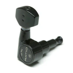 Graph Tech Ratio Tuned Machine Heads - Electric 6 Inline Mini Contemporary - Black - Graph Tech
