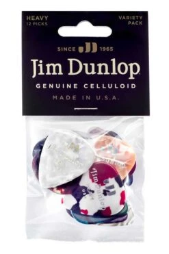 Dunlop Celluloid Guitar Pick Variety Pack - Heavy, 12 Pack - Dunlop