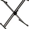 Quiklok X-Style Double Brace Single-Tier Heavy Duty Keyboard Stand - Quiklok