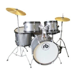 RB 5-Piece Junior Drum Set - Sparkle Grey - RB