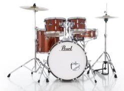 Pearl Roadshow 5-Piece Drum Set With 22" Bass Drum, Hardware & Cymbals, Burnt Orange Sparkle - Pearl -Zedem Sale Store RS525SCC749 hqw