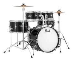 Pearl Roadshow Junior Kit W/Hardware & Cymbals - Jet Black - Pearl