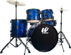 Westbury 5pcs.Studio Drumset W/ Throne - Blue Oyster - Westbury