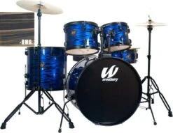 Westbury 5pcs.Studio Drumset W/ Throne - Black Woodgrain - Westbury