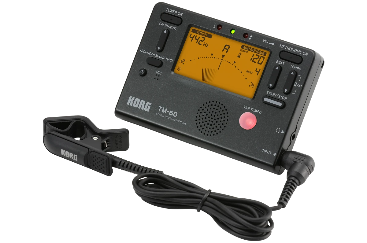 Korg TM60CBK Metronome Tuner With Contact Mic - Black - Korg 2 Korg TM60CBK Metronome Tuner With Contact Mic - Black - Korg - Image 2