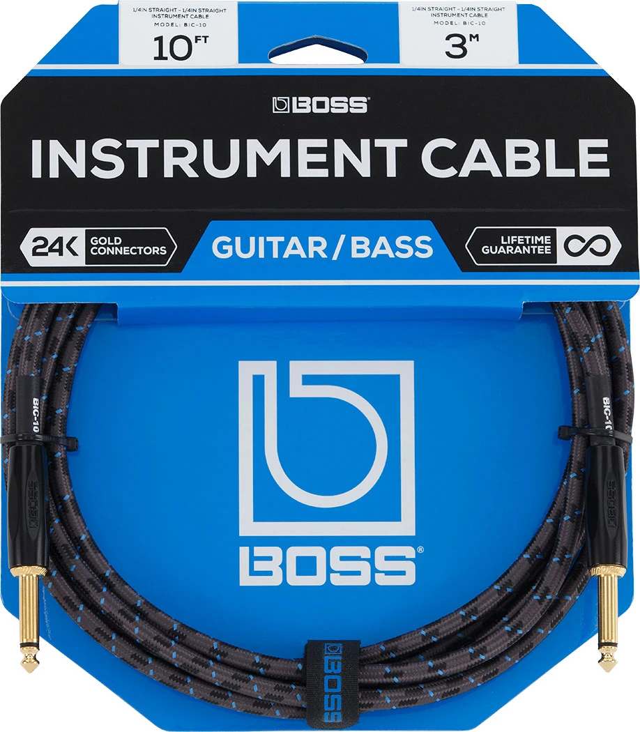 Boss 5ft / 1.5m Instrument Cable, Straight/ Straight - Boss 2 Boss 5ft / 1.5m Instrument Cable, Straight/ Straight - Boss - Image 2