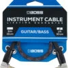 Boss 1ft / 30cm Instrument Cable, Angled/Angled 1/4" Jack - Boss